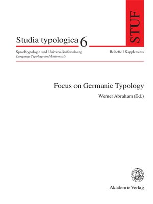 cover image of Focus on Germanic Typology